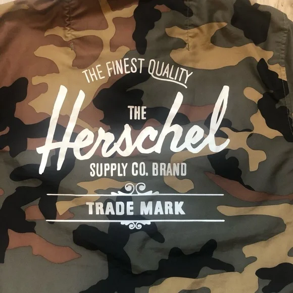 Herschel Supply Company Voyage Coach Camo Bomber Jacket Windbreaker Lightweight - Picture 9 of 12